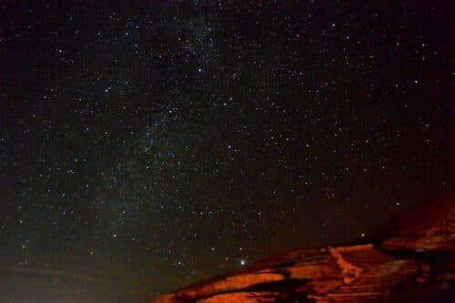 Stargazing experience at night